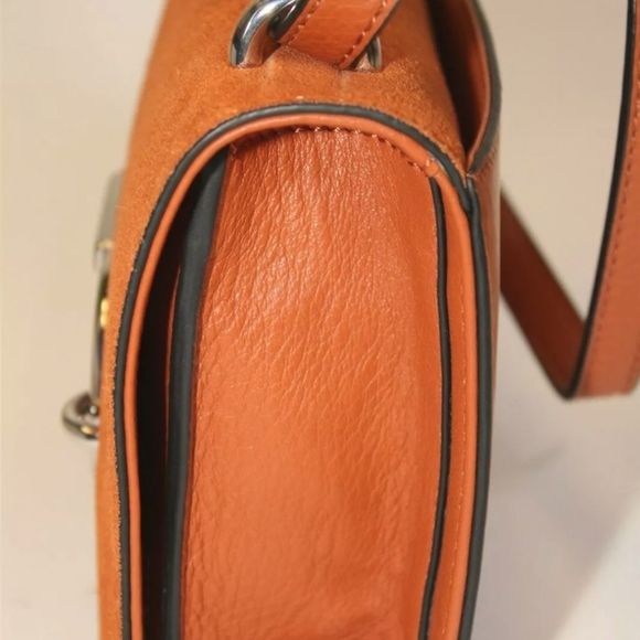 FOR LIZ NEW VINCE CAMUTO WES CROSSBODY ORANGE BROWN 🍊/SILVER - Picture 5 of 12